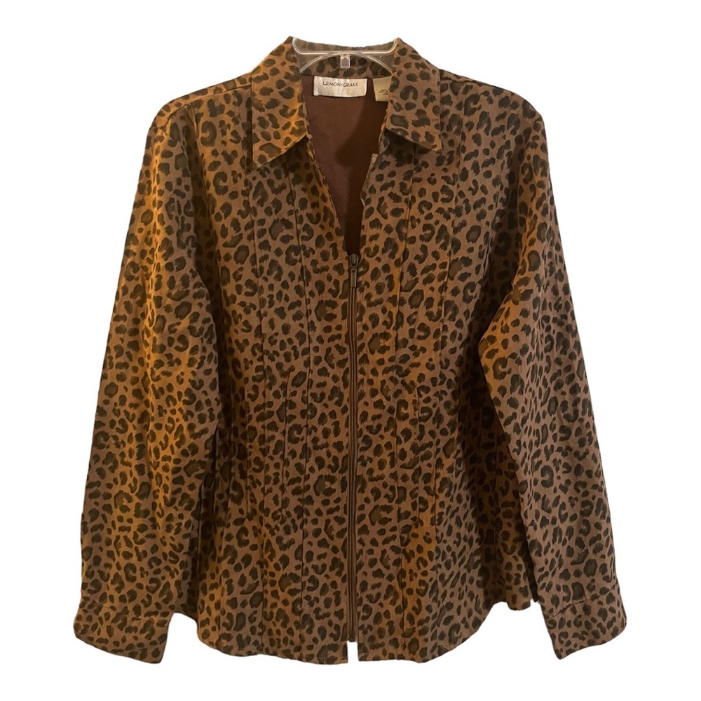 Lemon Grass Animal Print Woman’s Suit Jacket L